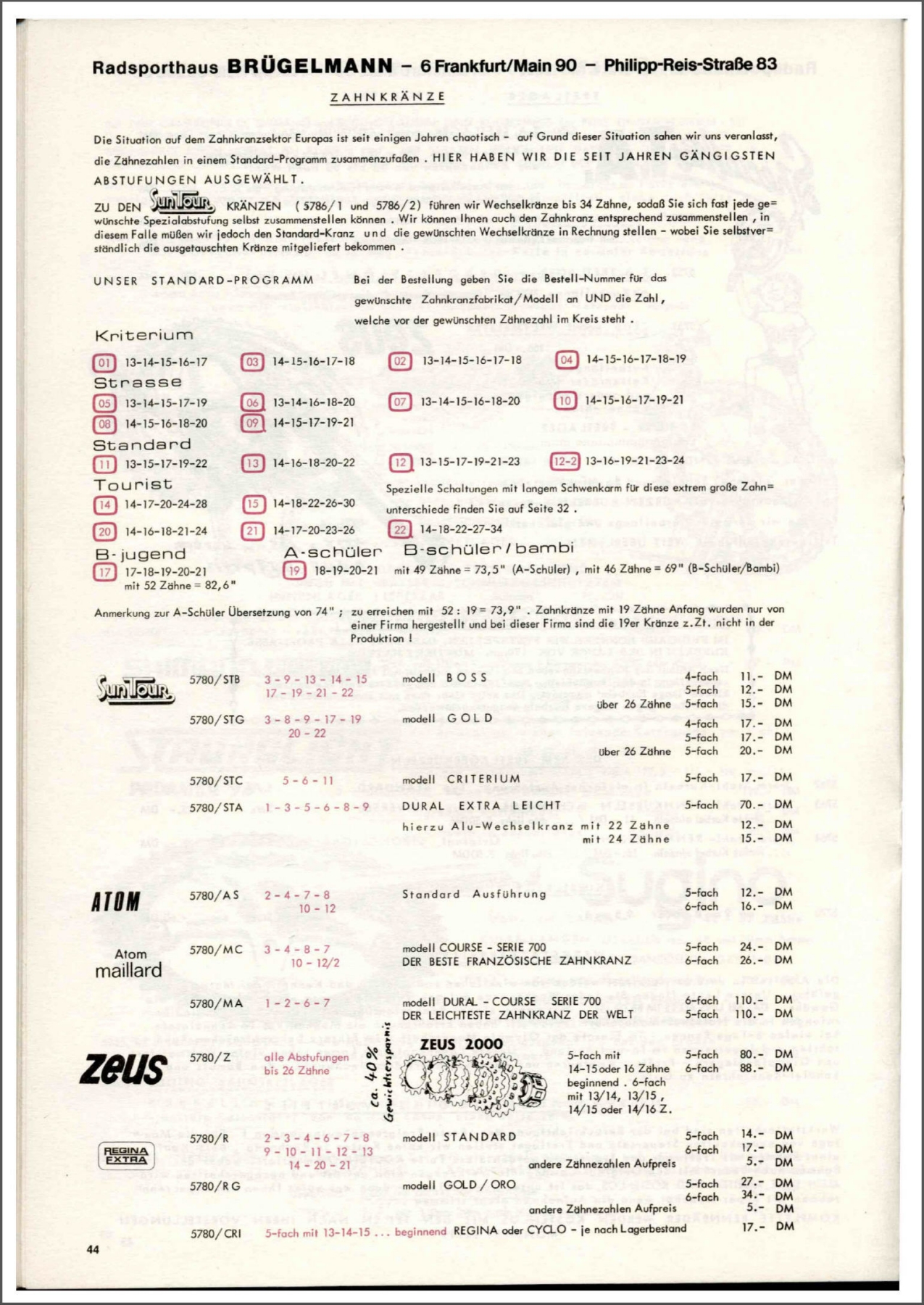 Brügelmann catalog (1975)
