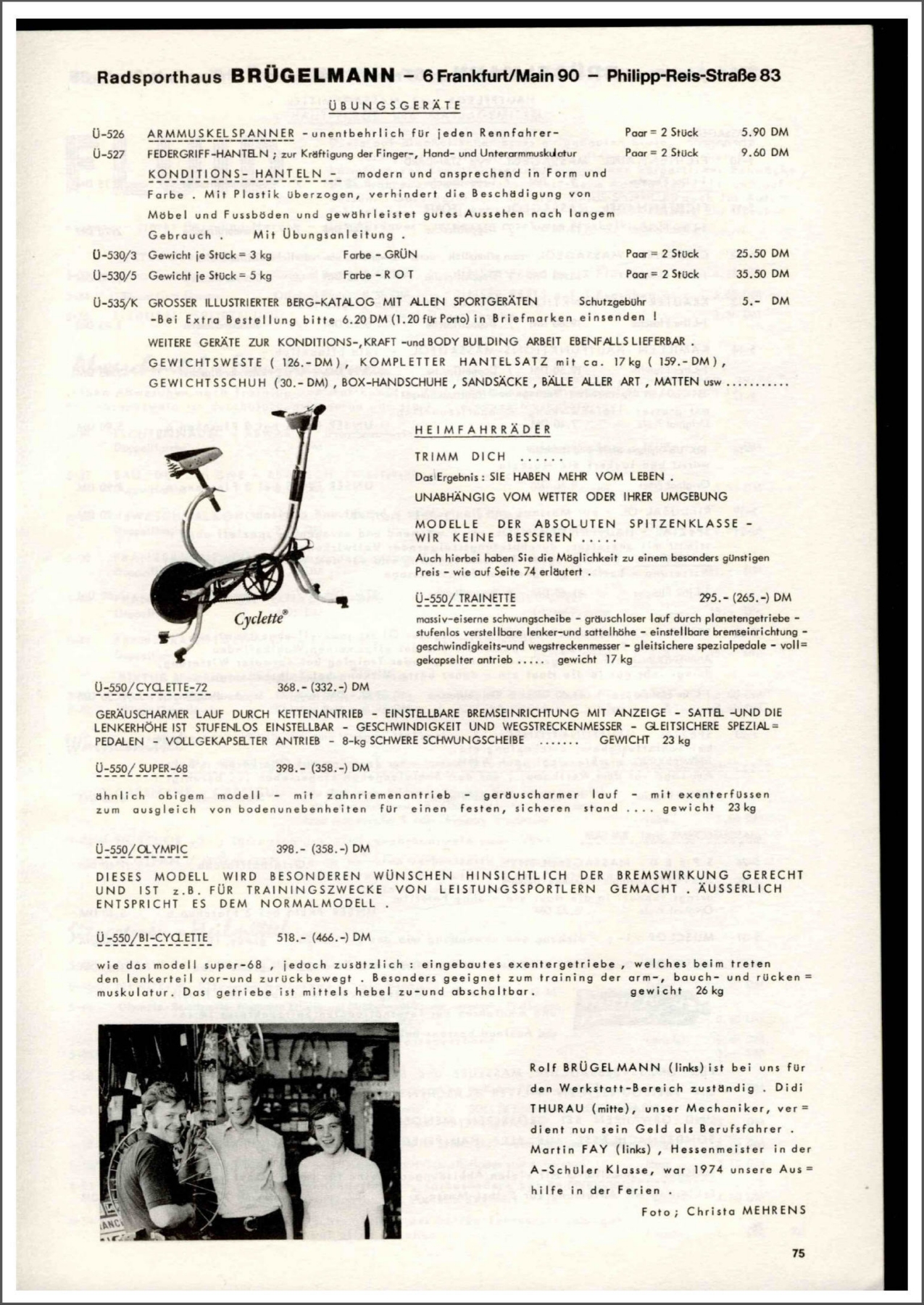 Brügelmann catalog (1975)