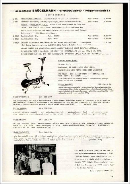 Brügelmann catalog (1975)