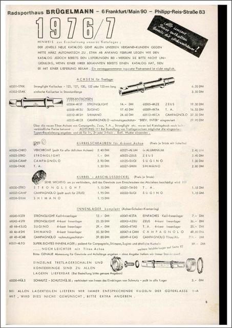 Brügelmann catalog (1976)