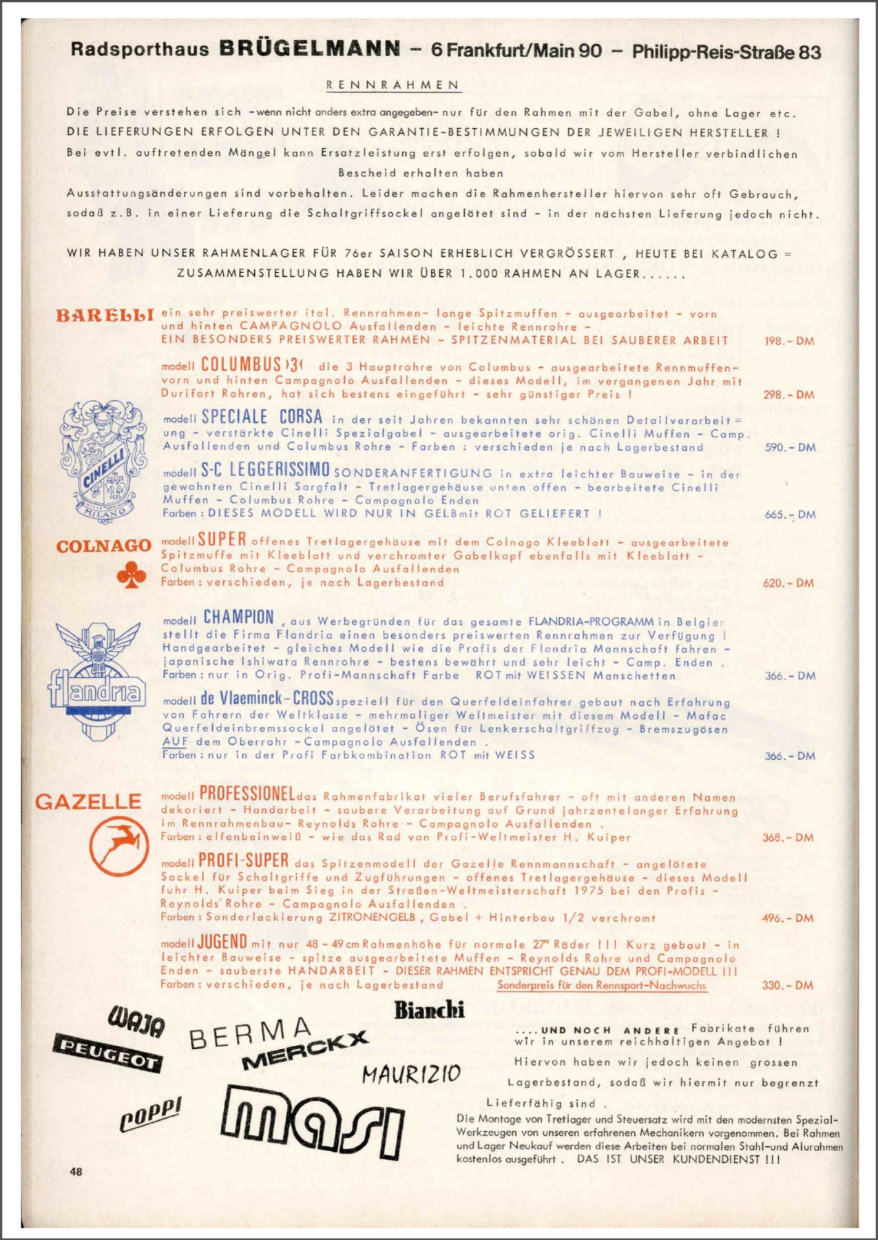 Brügelmann catalog (1976)
