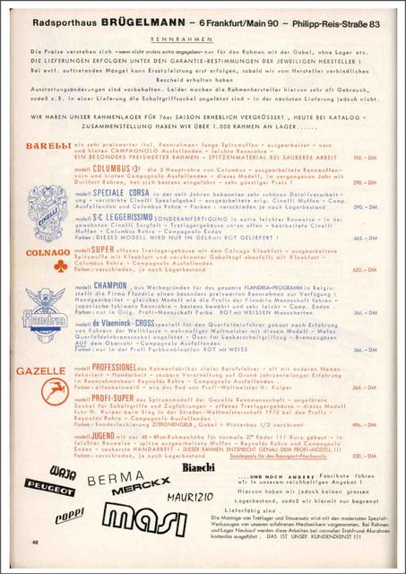Brügelmann catalog (1976)