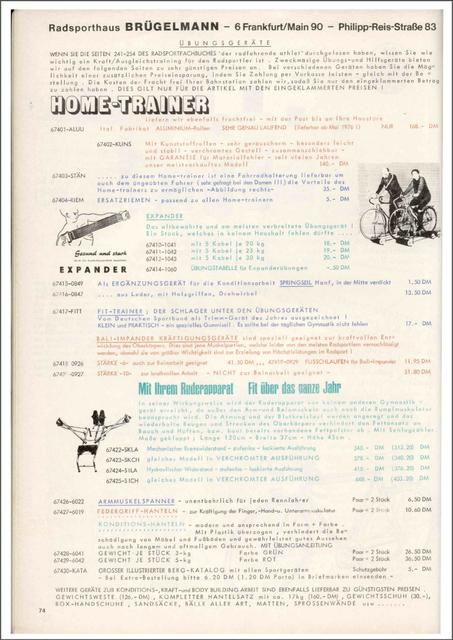 Brügelmann catalog (1976)