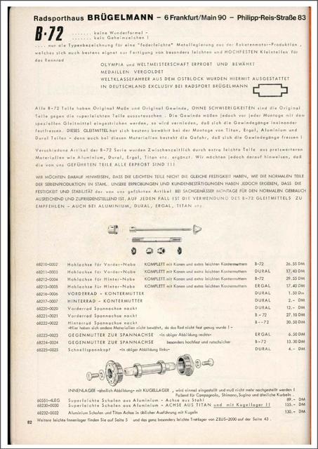 Brügelmann catalog (1976)