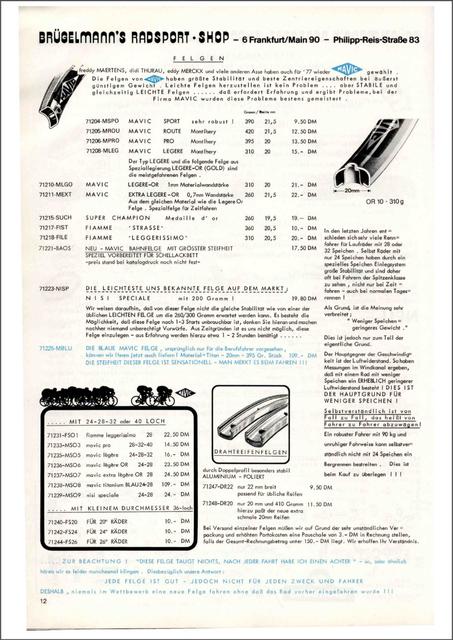 Brügelmann catalog (1977)