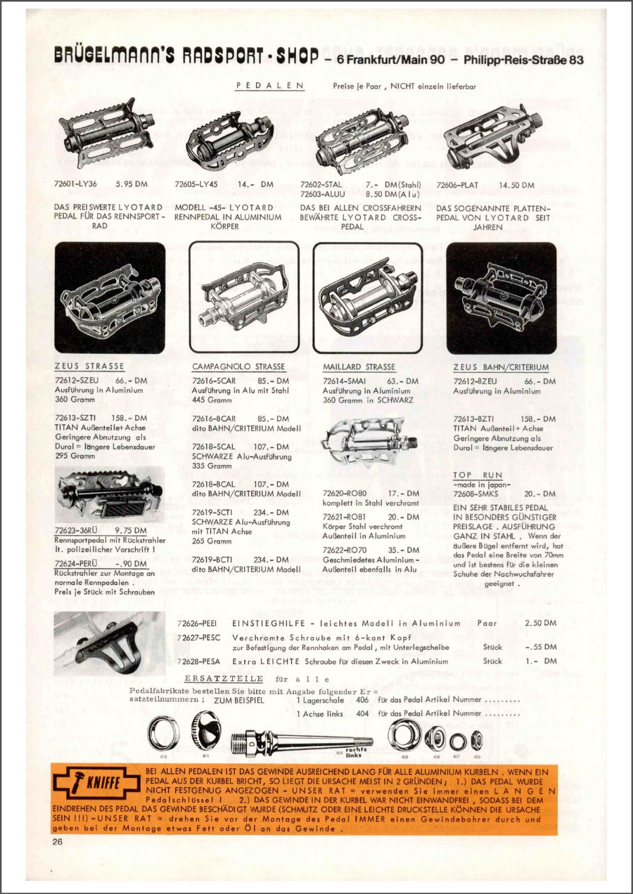 Brügelmann catalog (1977)
