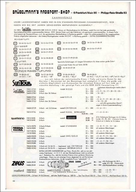 Brügelmann catalog (1977)