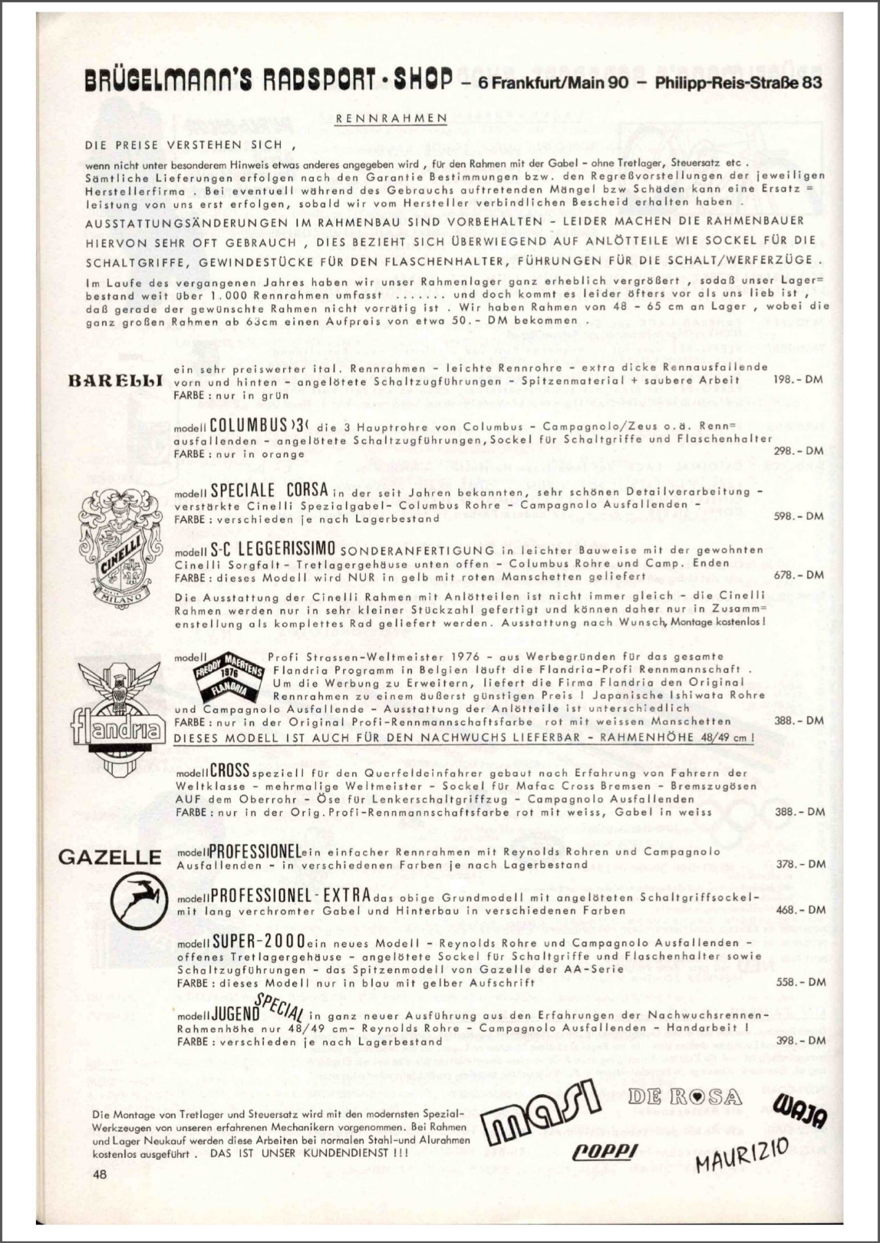 Brügelmann catalog (1977)