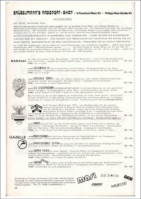 Brügelmann catalog (1977)