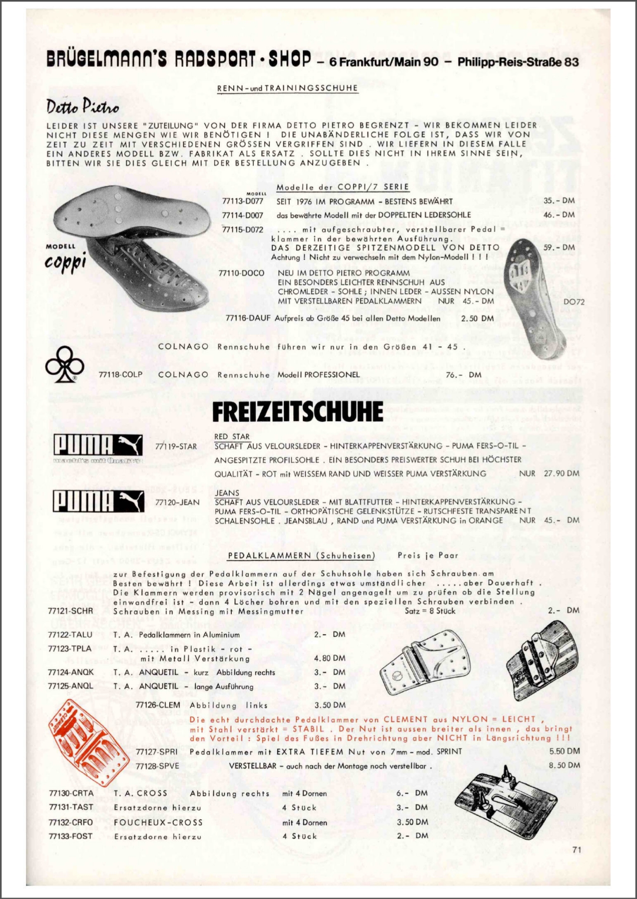 Brügelmann catalog (1977)