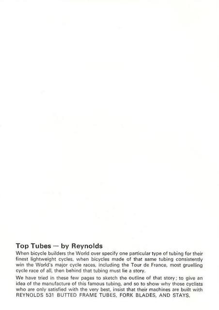 Reynolds "Top Tubes" booklet (12-1972)