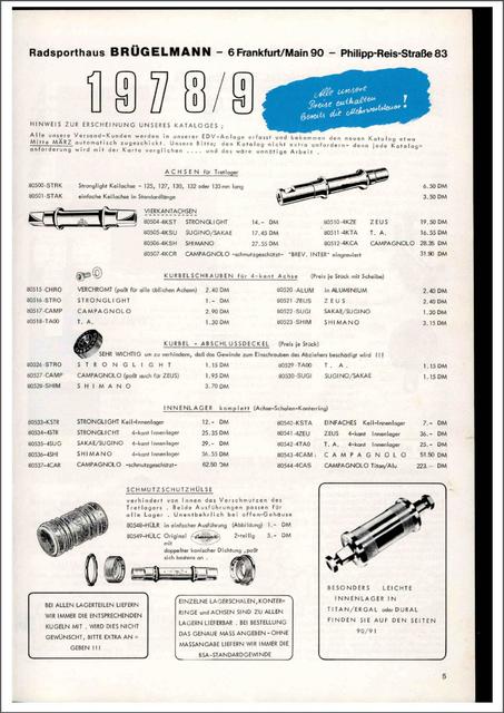 Brügelmann catalog (1978)