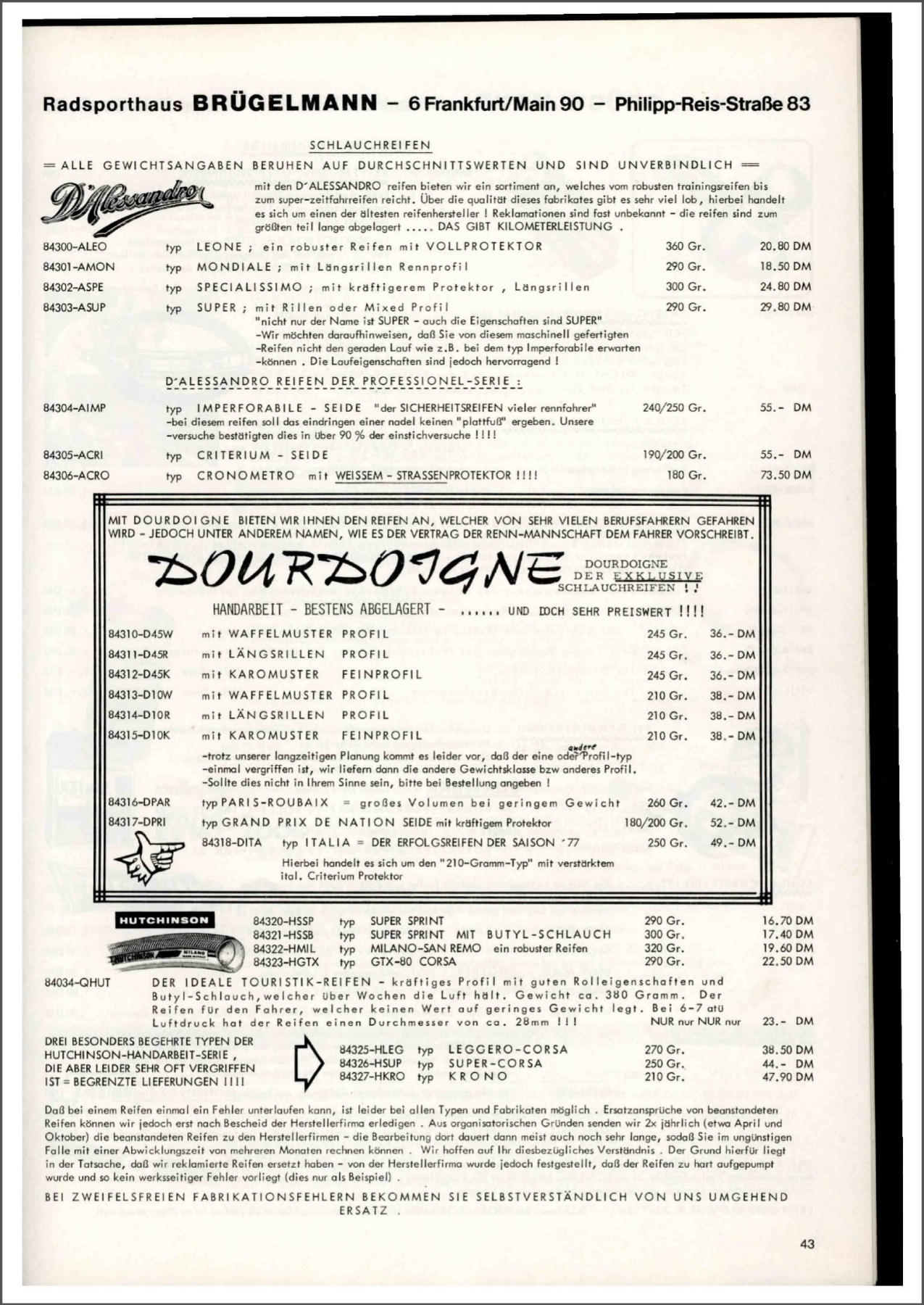 Brügelmann catalog (1978)