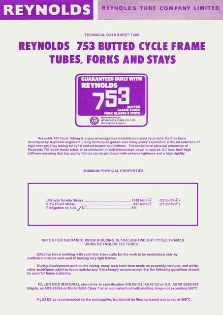 Reynolds Technical Data Sheet T205 (07-1976)
