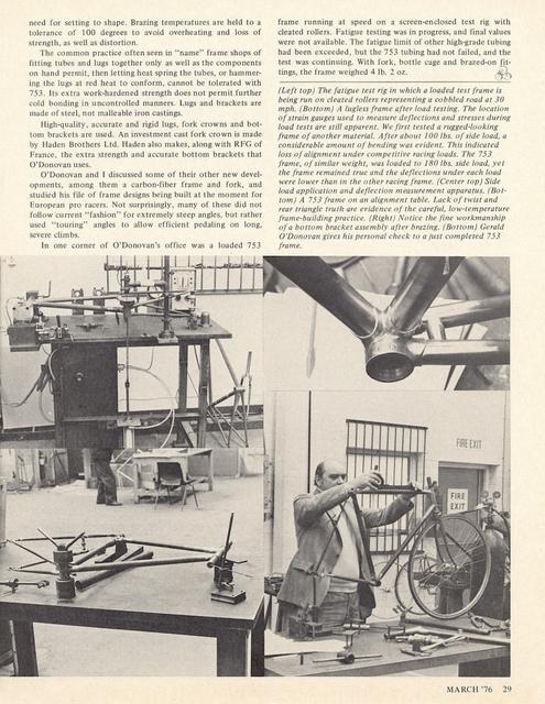 <------ Bicycling Magazine 03-1976 ------> Better Than 531? Reynolds 753