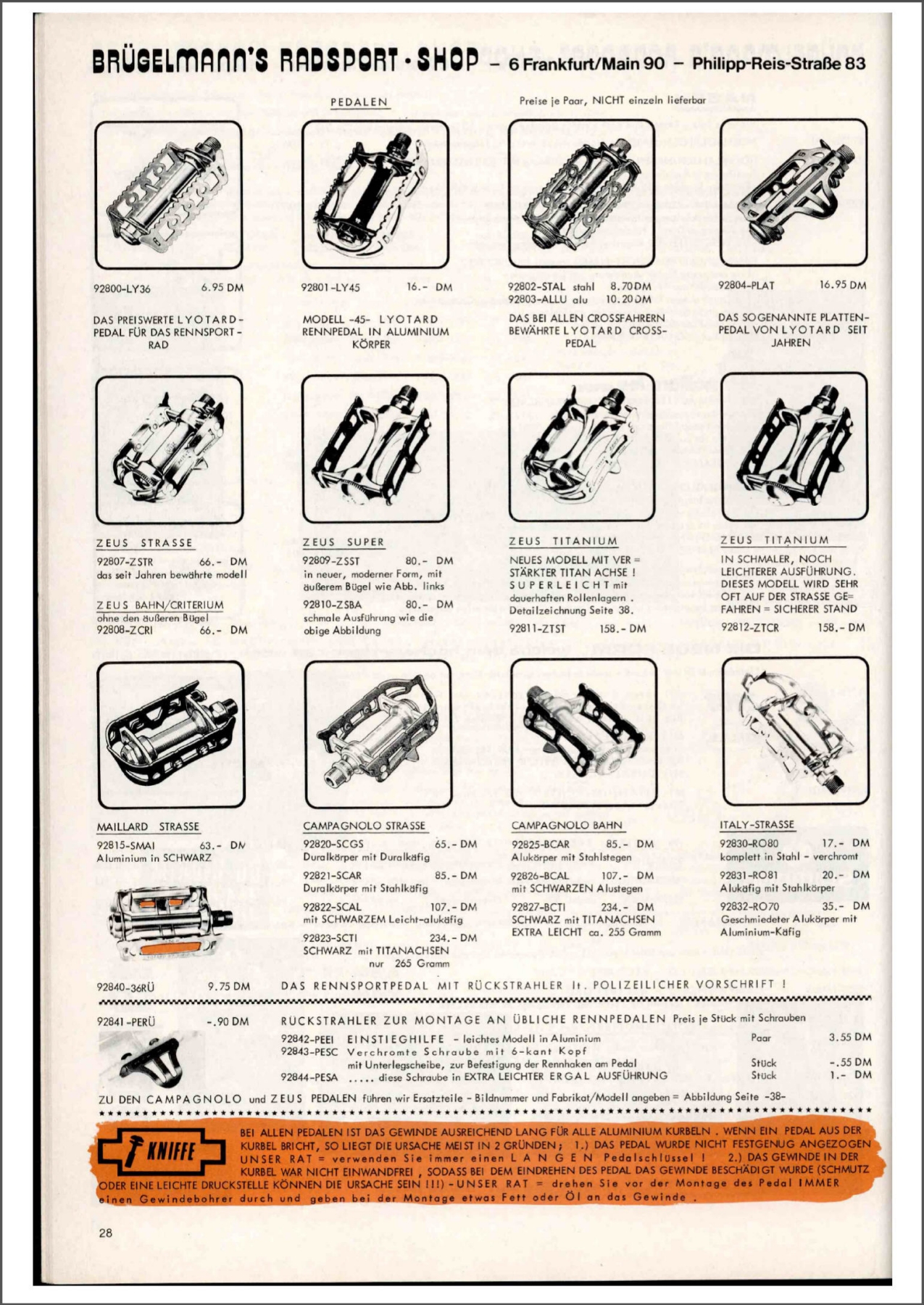 Brügelmann catalog (1979)