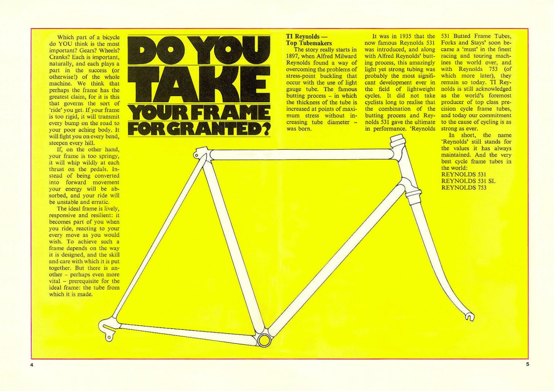 Reynolds "Top Tubes" booklet (10-1977)