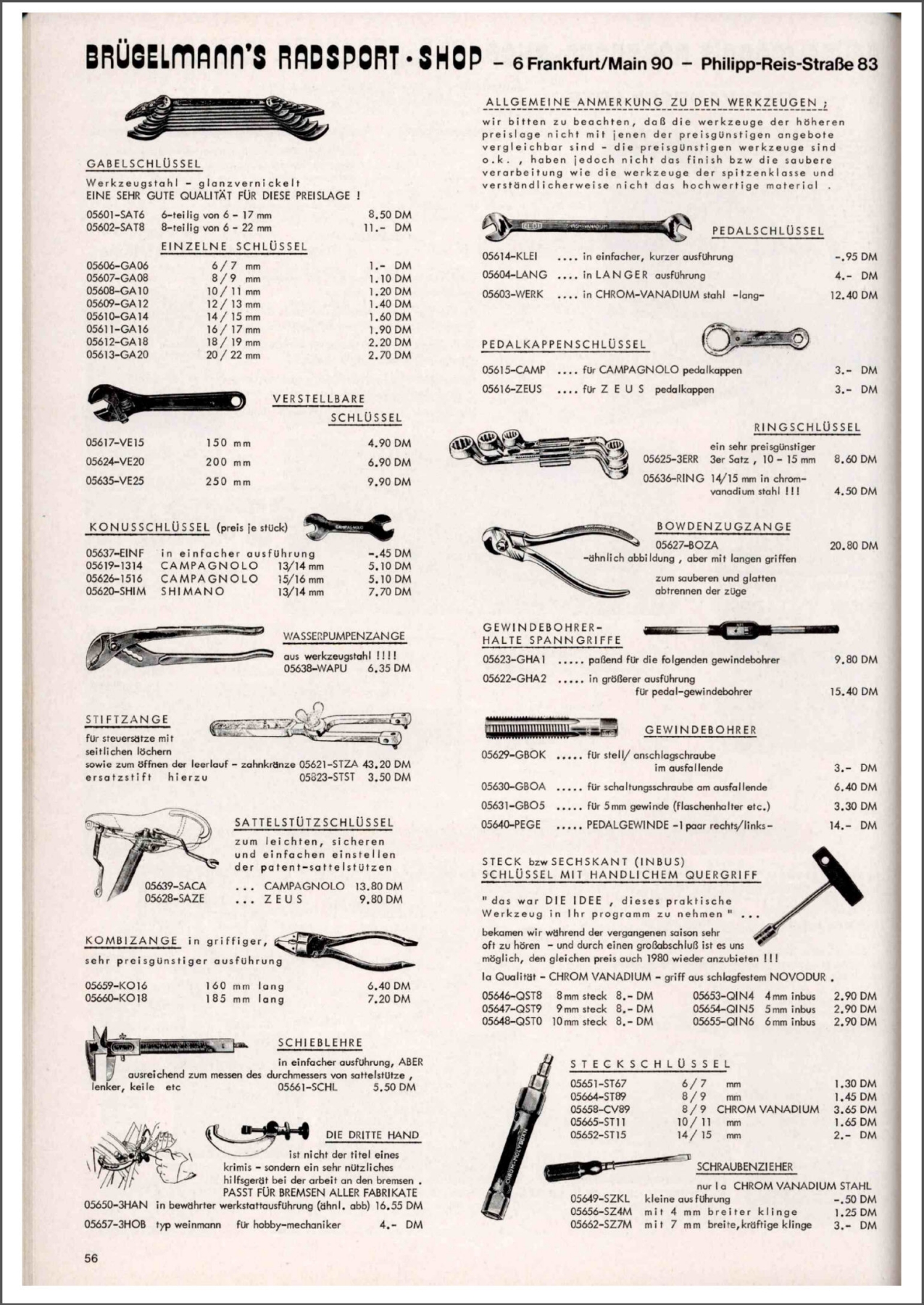 Brügelmann catalog (1980)