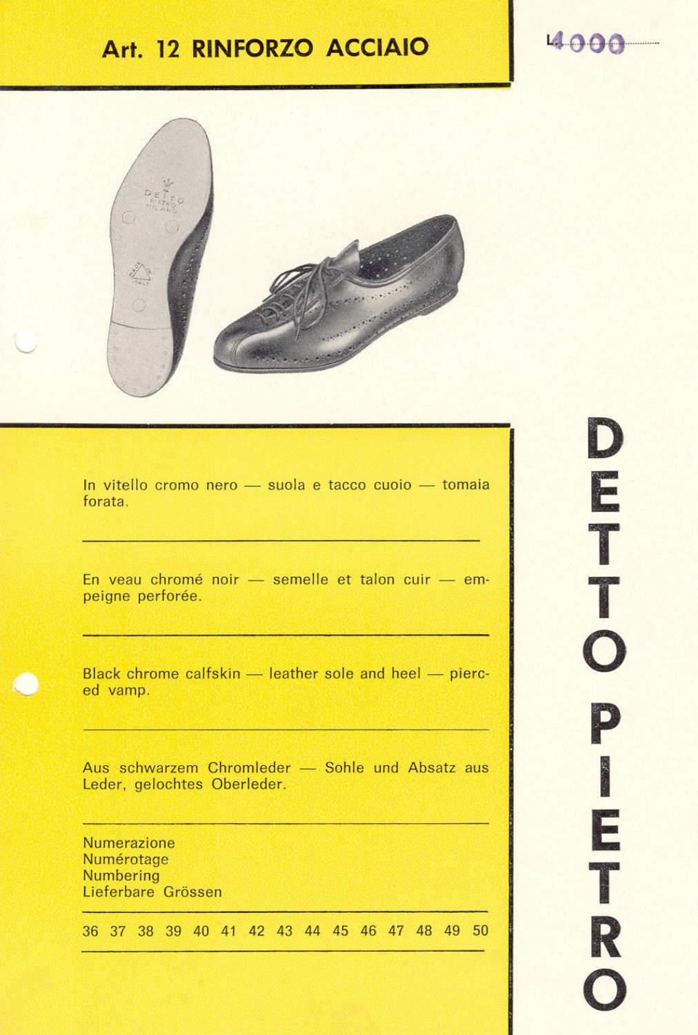 Detto Pietro catalog (1970's)