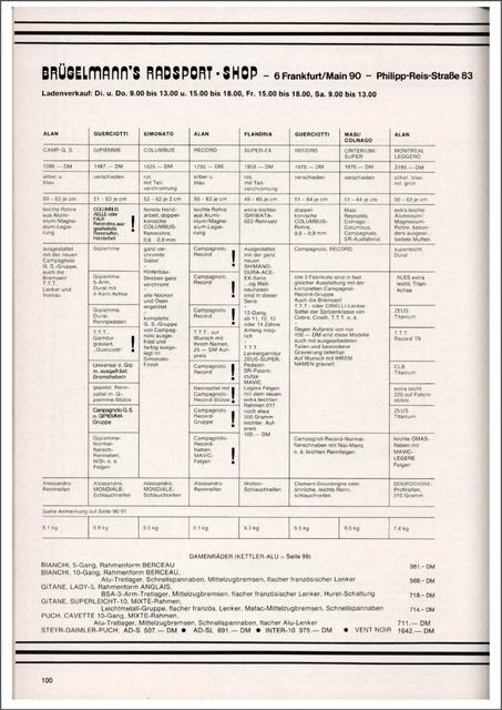 Brügelmann catalog (1980)