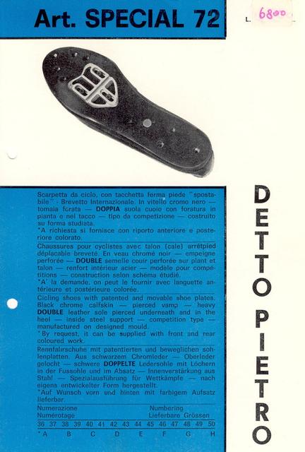 Detto Pietro catalog (1970's)