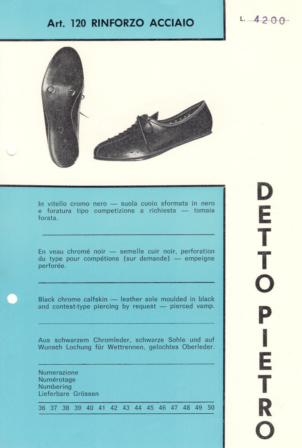 Detto Pietro catalog (1970's)