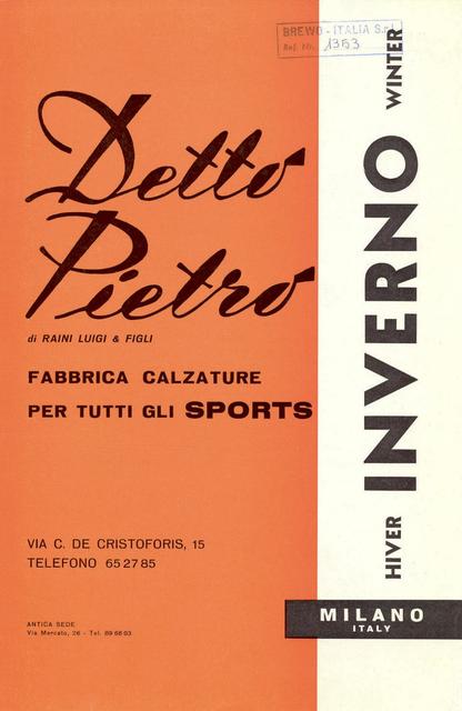 Detto Pietro - winter brochure (1970's)