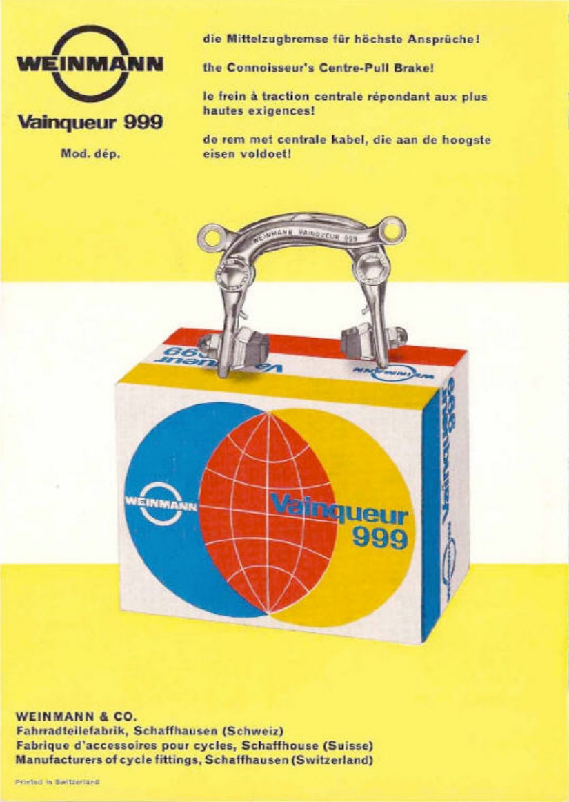 Weinmann Vainqueur 999 brake caliper instructions (1964)