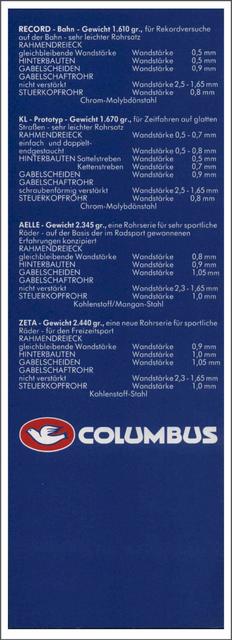 Columbus / A.L. Colombo brochure (1980)