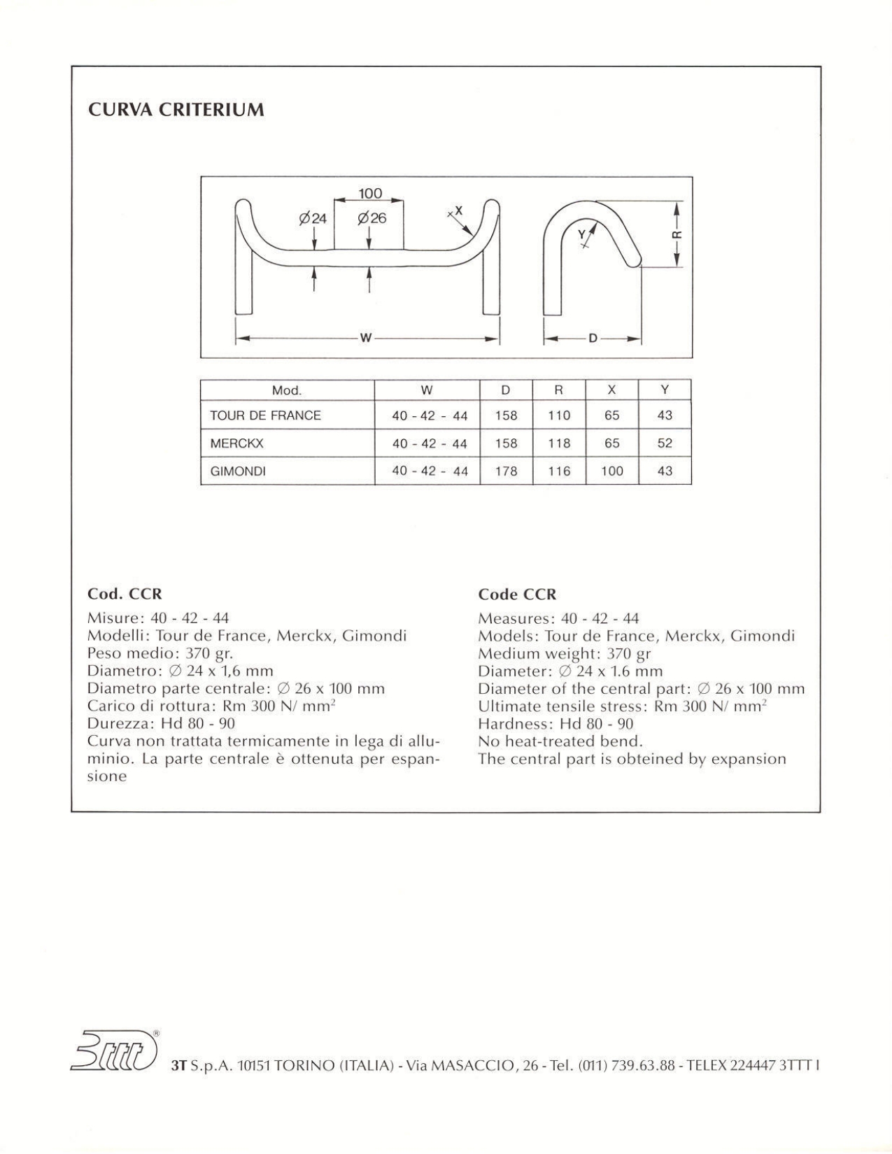 3ttt catalog - Product Sheets (1986)