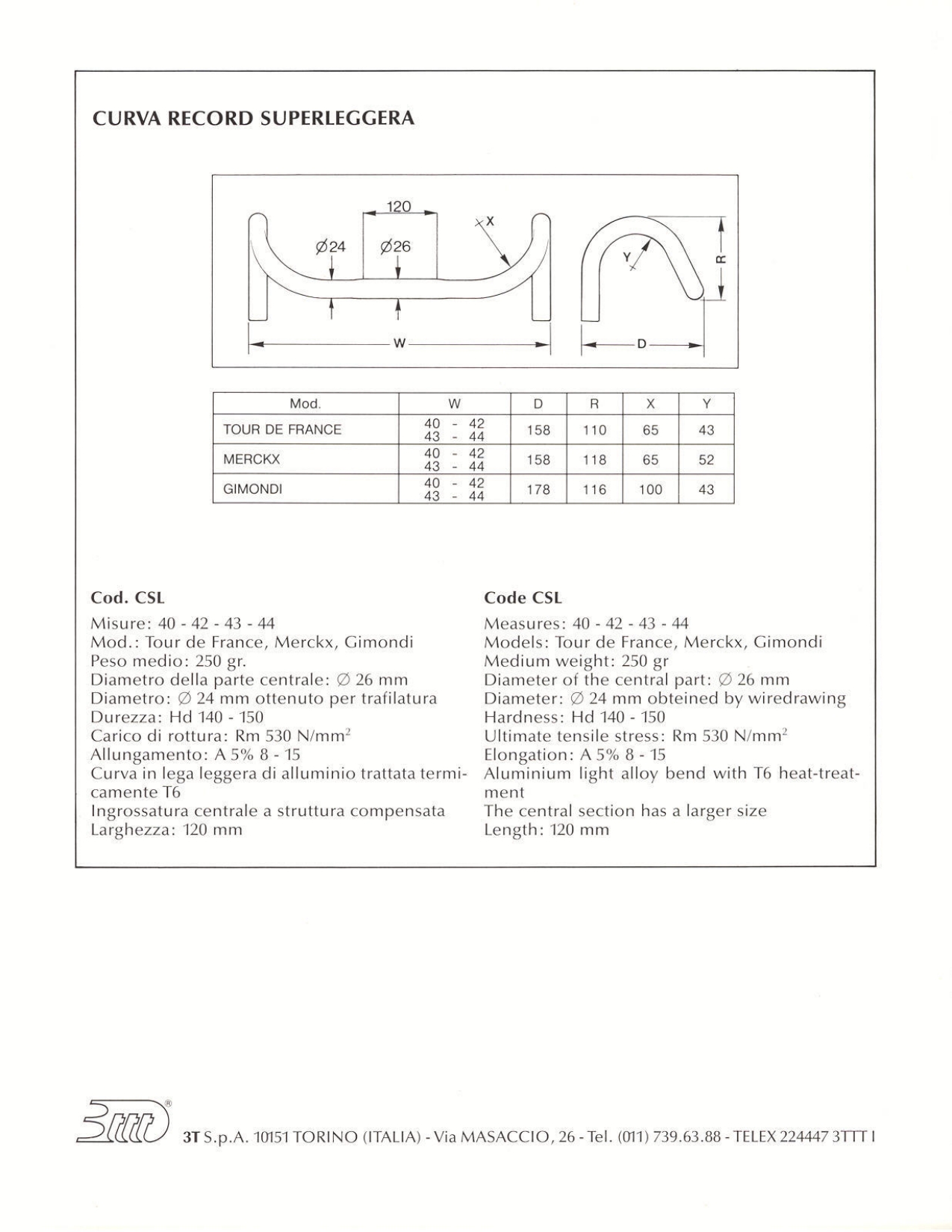 3ttt catalog - Product Sheets (1986)