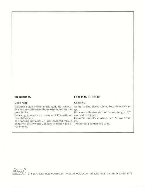 3ttt catalog - Product Sheets (1986)