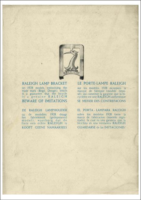 Raleigh catalog (1928)