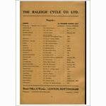 Raleigh spares price list (1928)