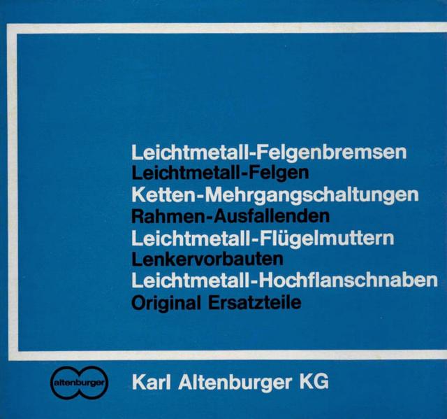 Altenburger rim brochure (1965)