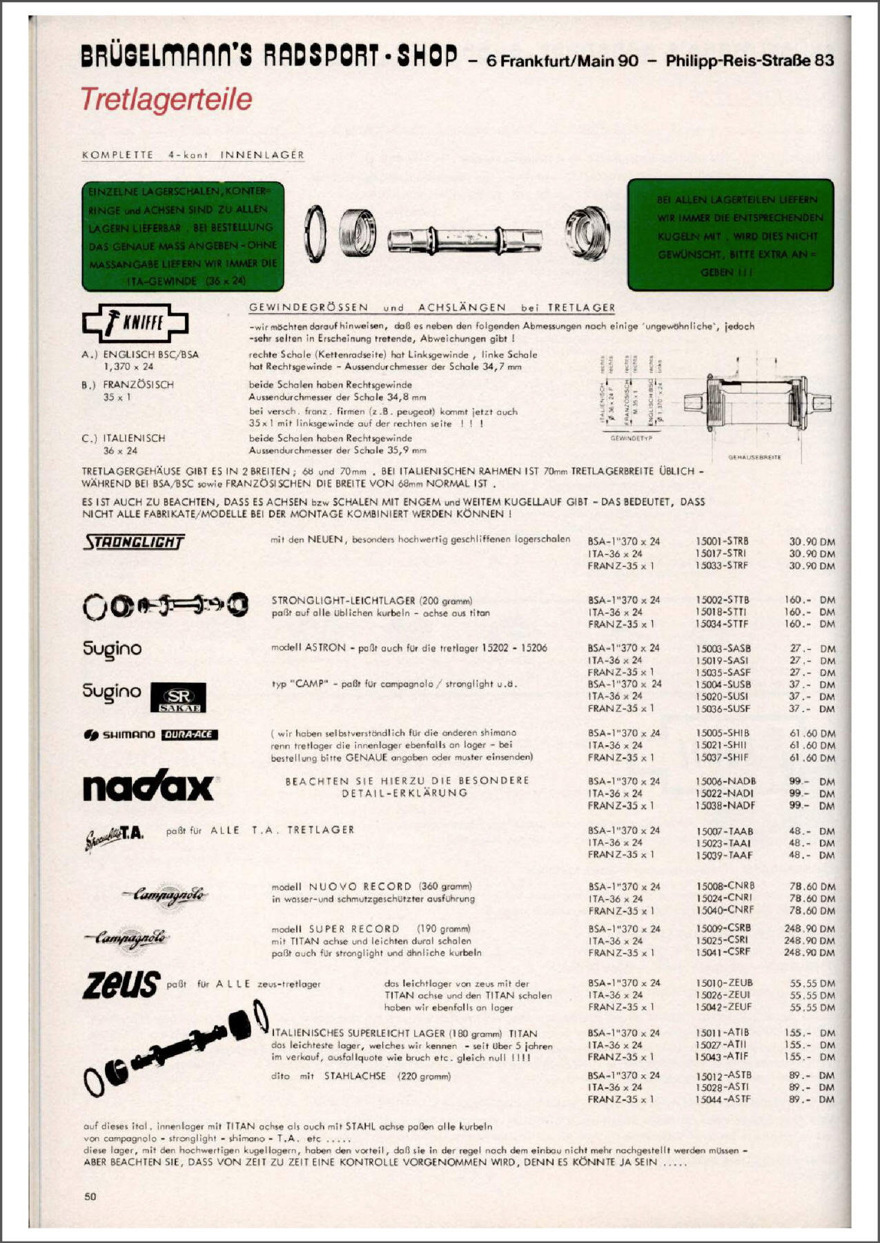 Brügelmann catalog (1981)