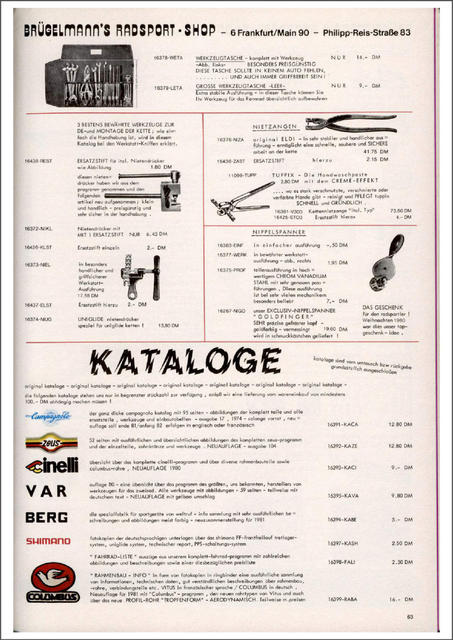 Brügelmann catalog (1981)