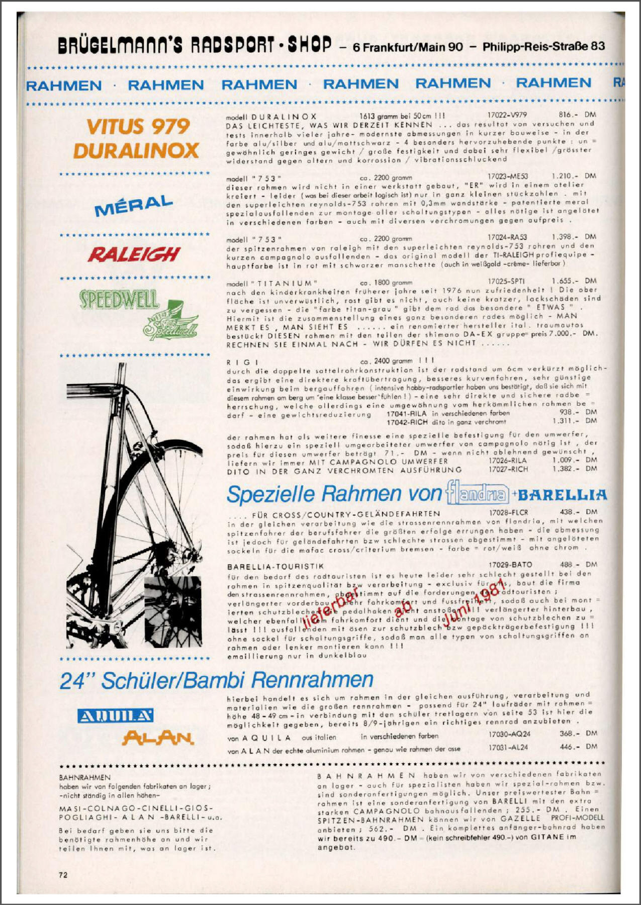 Brügelmann catalog (1981)