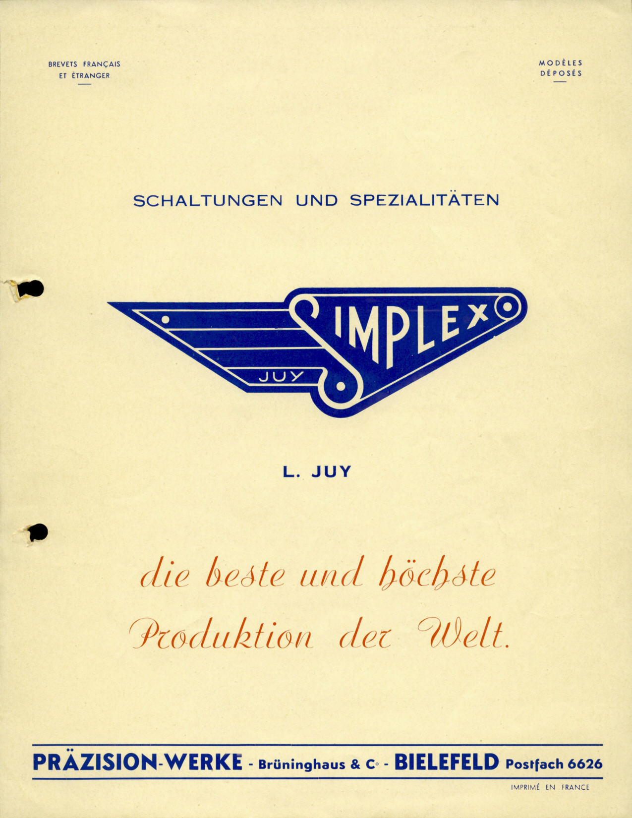 Simplex brochure (1960)