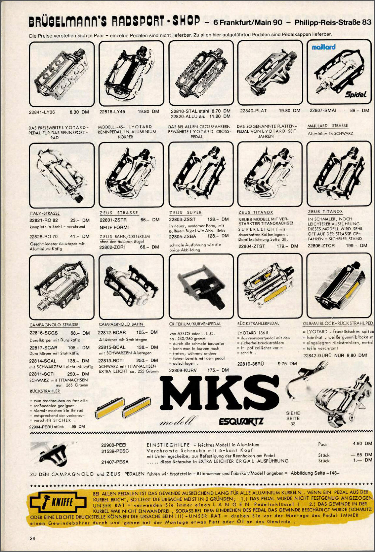 Brügelmann catalog (1982)