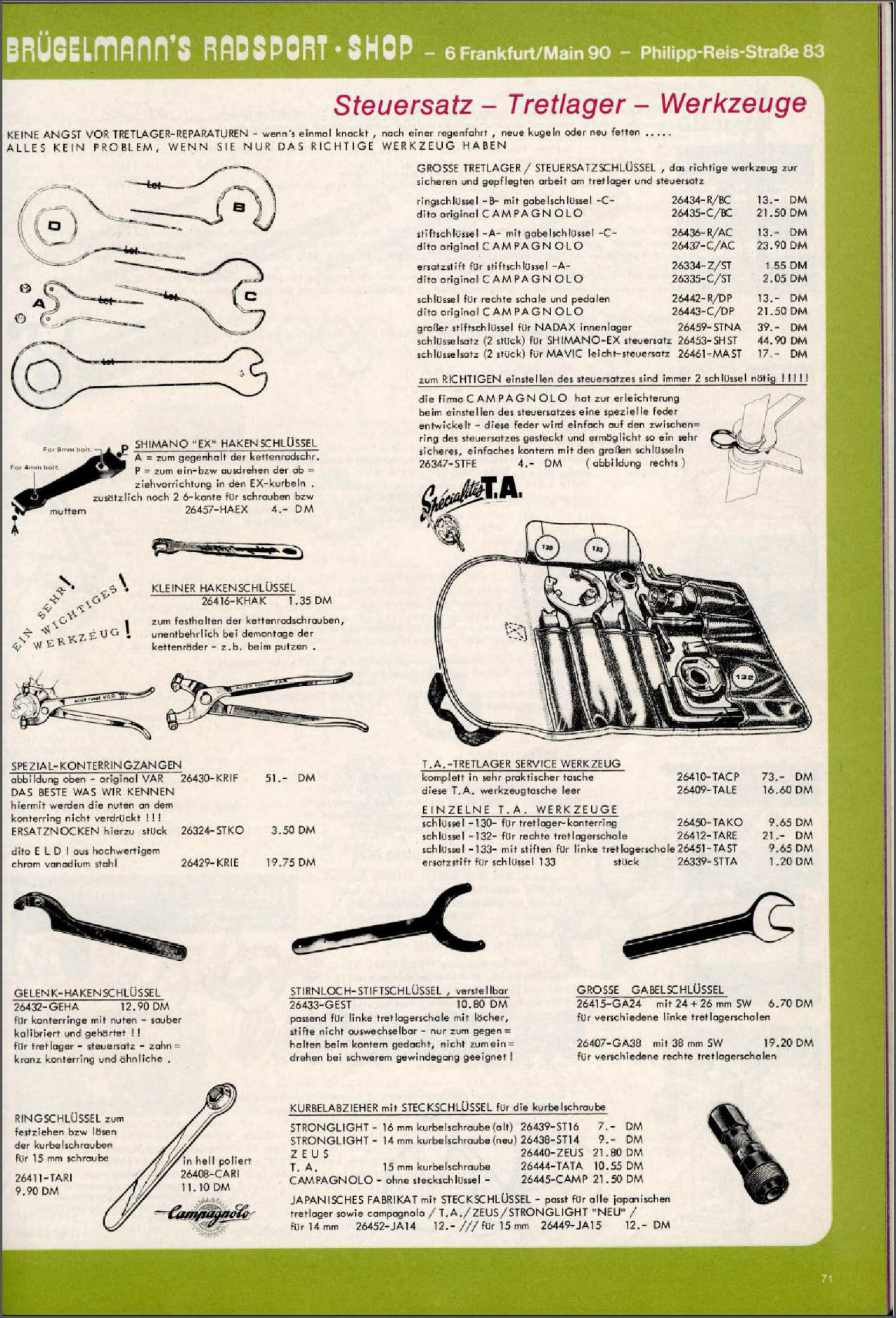 Brügelmann catalog (1982)