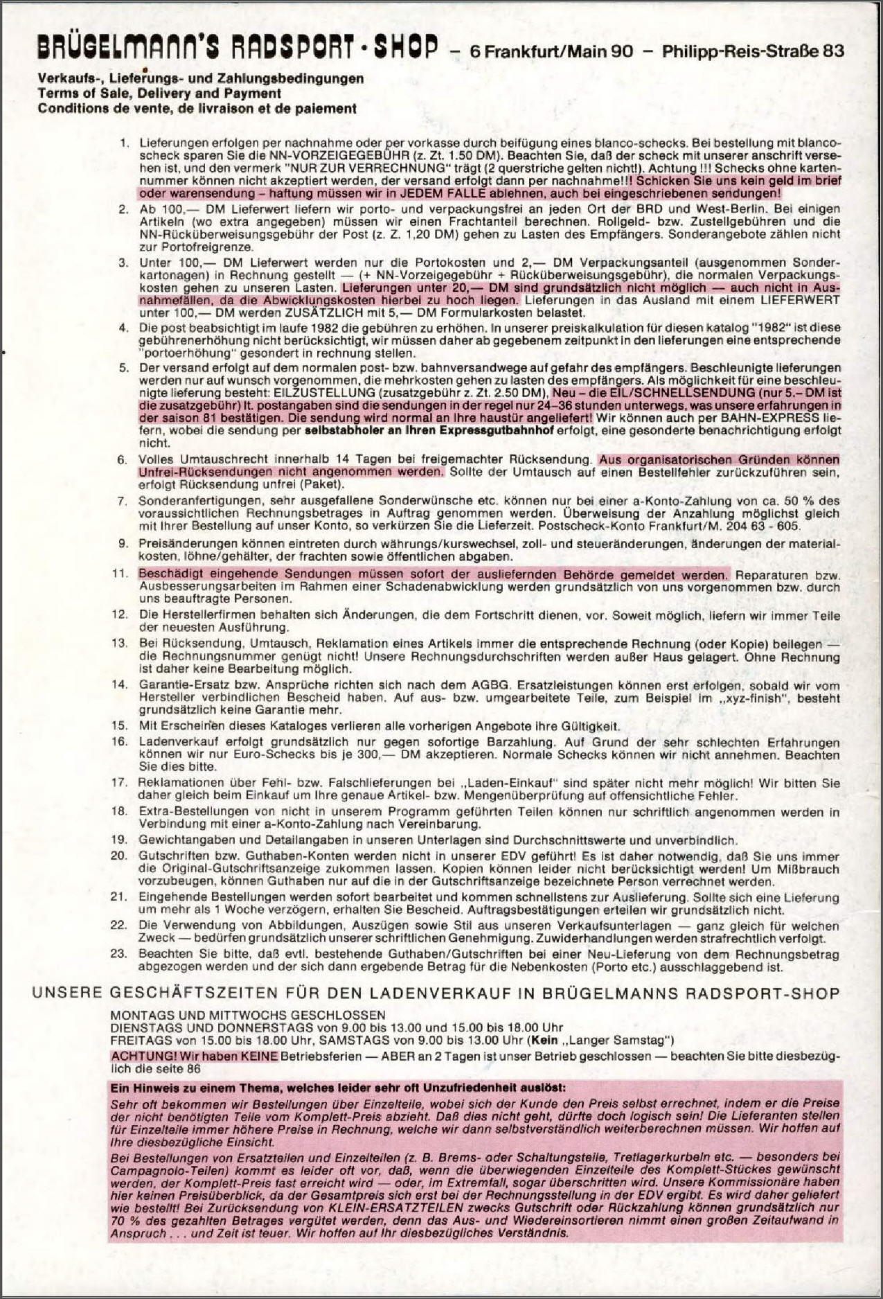 Brügelmann catalog (1982)