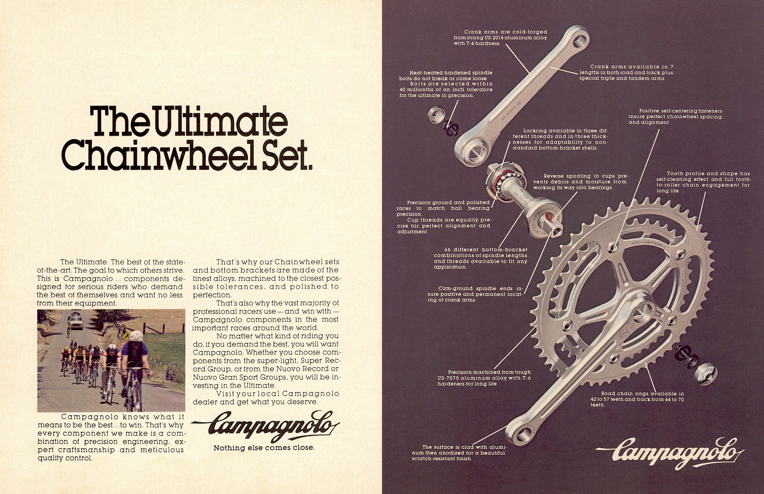 Campagnolo Record crankset advertisement (06-1977)