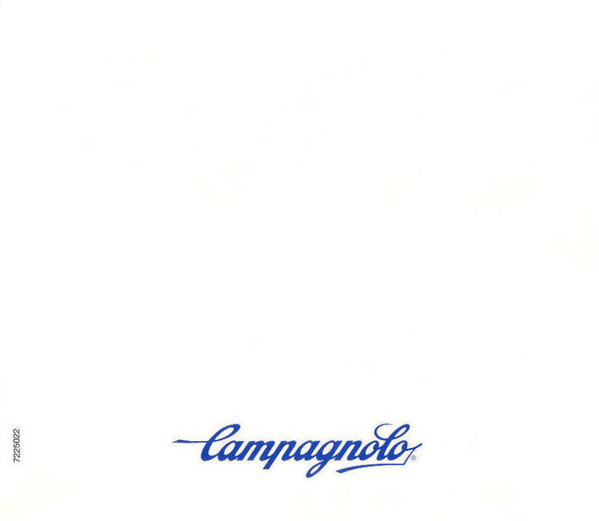 Campagnolo Record shift levers instructions (1987)