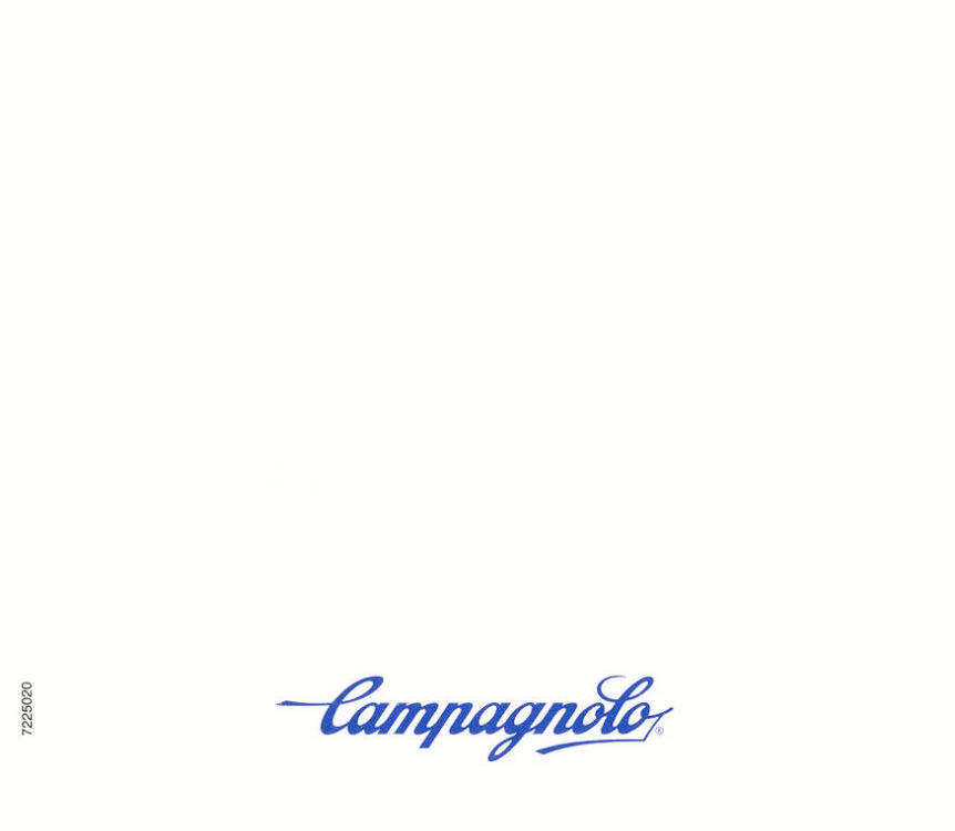 Campagnolo Record rear derailleur instructions (1987)