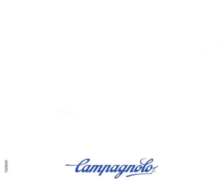 Campagnolo Record rear derailleur instructions (1987)