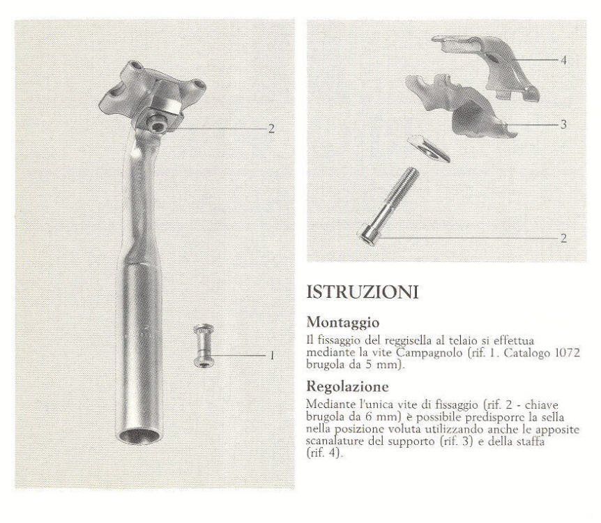 Campagnolo Record seat post instructions (1987)