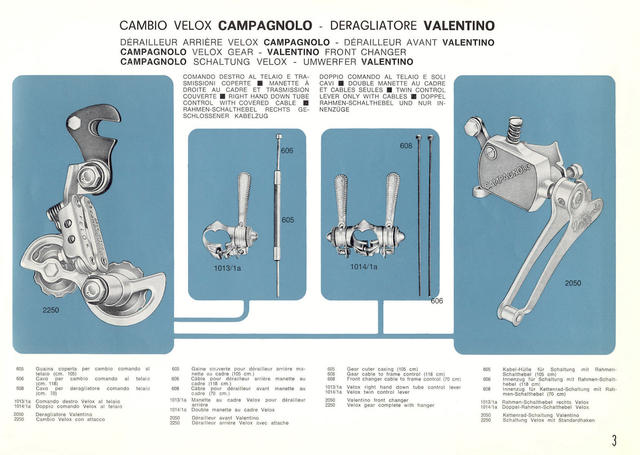 Campagnolo catalog # 16 - supplement (11-1971)