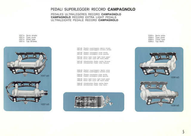 Campagnolo catalog # 16 - supplement (11-1971)