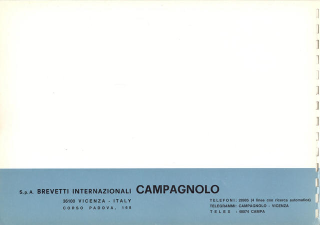 Campagnolo catalog # 16 (1968)
